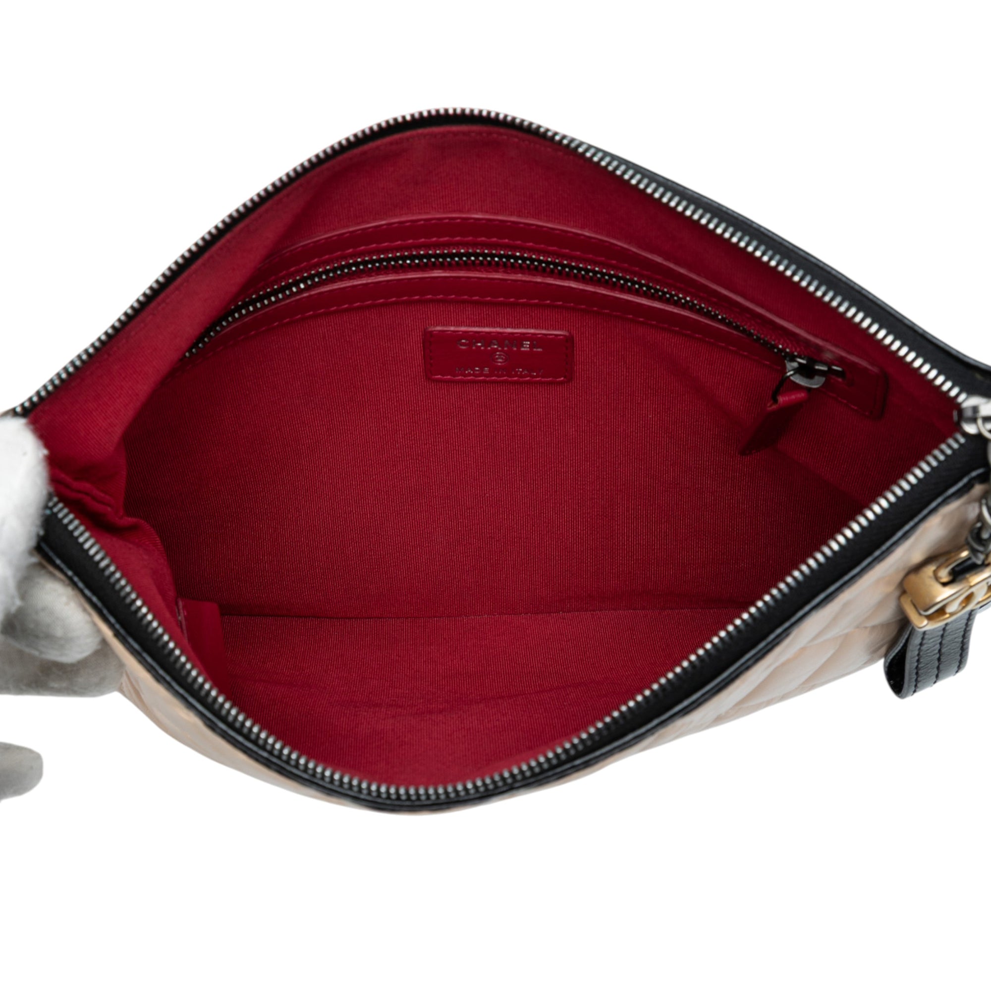 Medium Aged Calfskin Gabrielle O Case Clutch