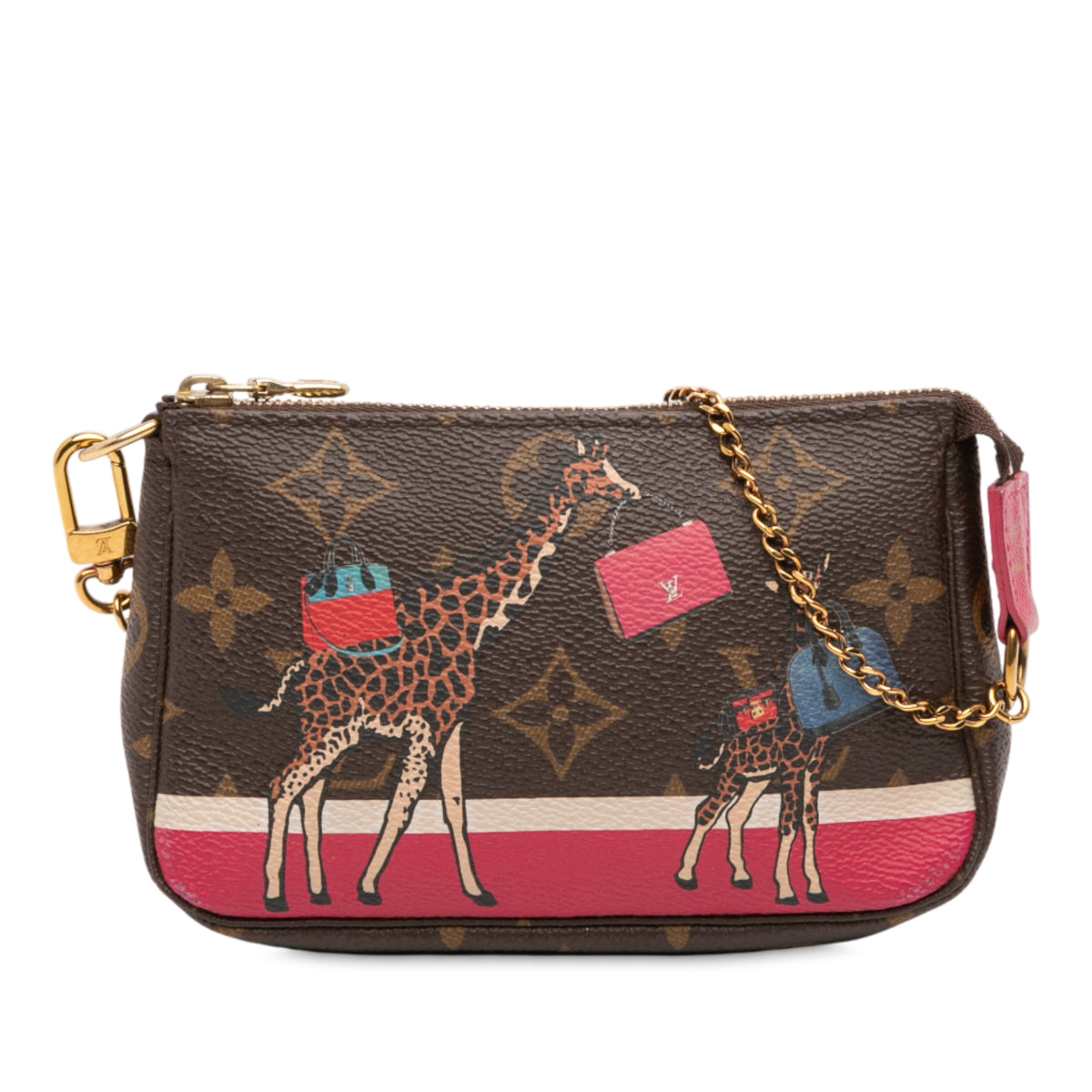 Monogram Giraffe Christmas Mini Pochette Accessoires