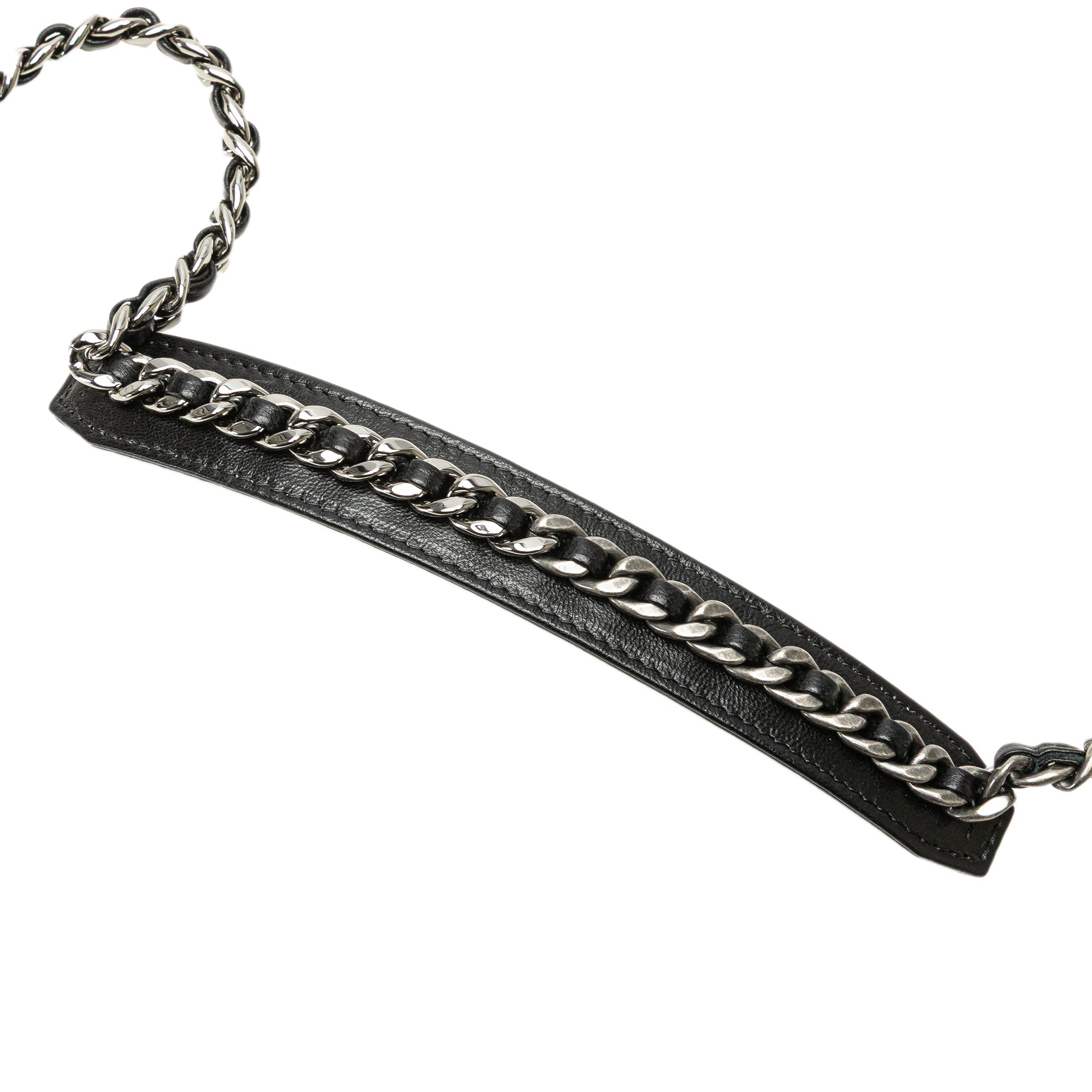 Quilted Lambskin Chanel 19 Card Holder On Chain