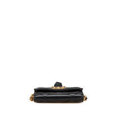 Quilted Lambskin Chanel 19 Card Holder On Chain