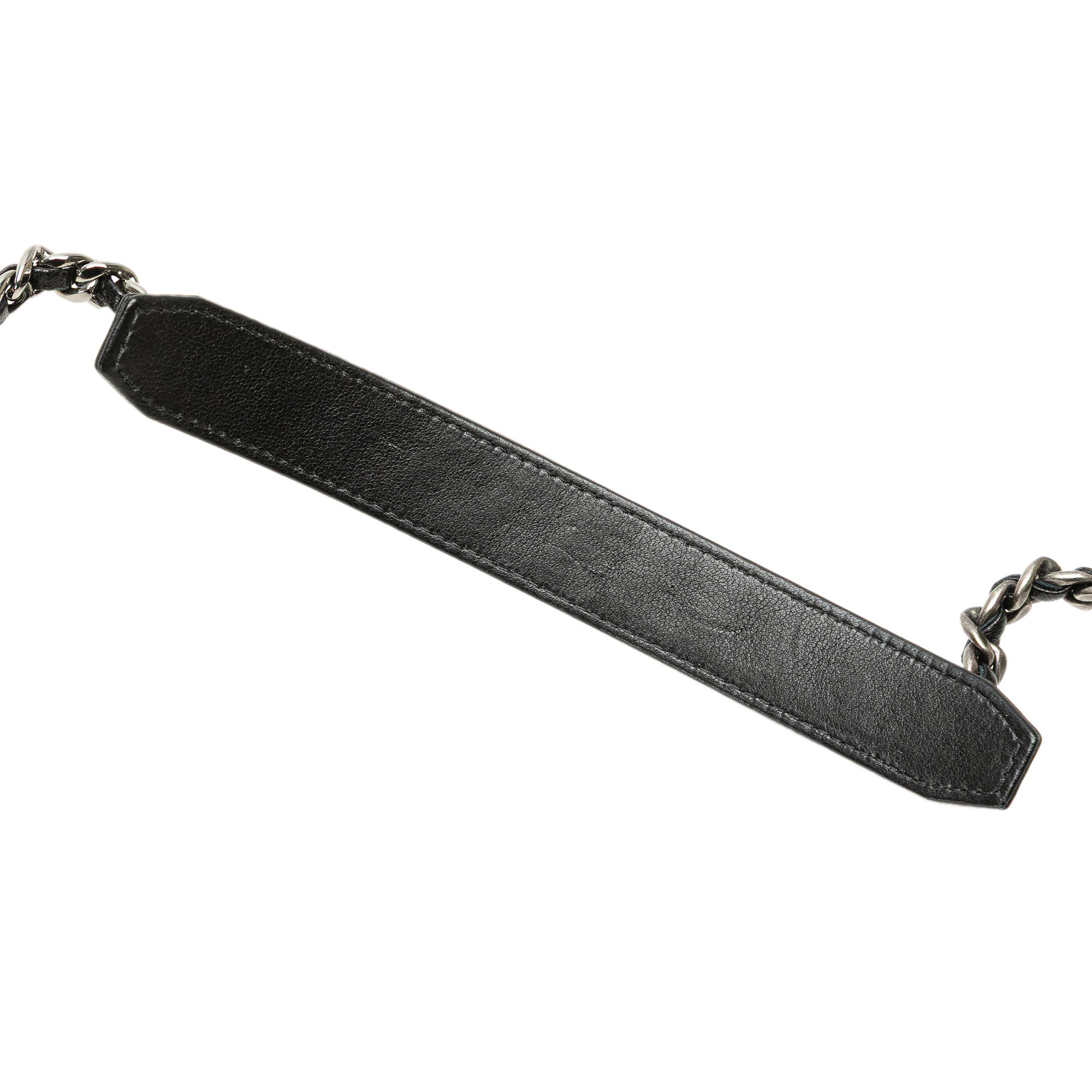 Quilted Lambskin Chanel 19 Card Holder On Chain