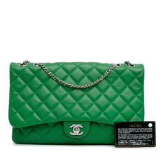 Quilted Lambskin Double Compartment Chain Flap