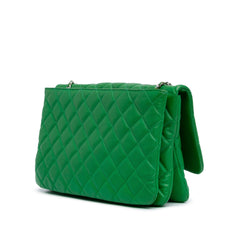 Quilted Lambskin Double Compartment Chain Flap