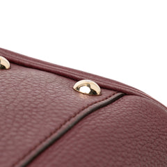 Small Calfskin Bamboo Shopper Satchel