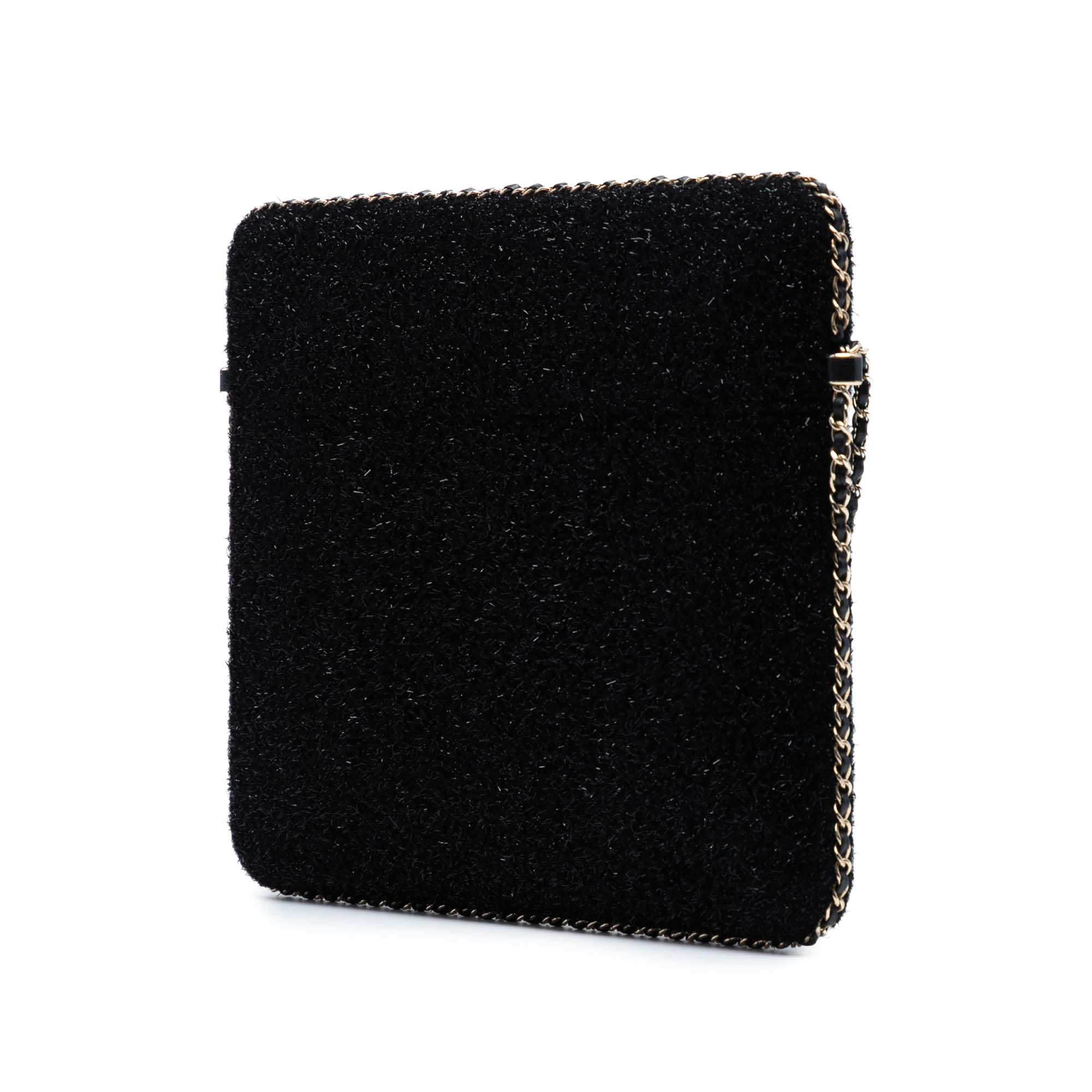 CC Tweed Chain Around Tablet Holder Crossbody