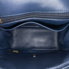 Mini Square Classic Chevron Patent Single Flap