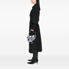 Embroidered Canvas Stars Saddle Bag