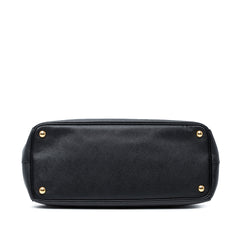 Large Saffiano Lux Galleria Double Zip Satchel