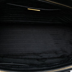 Large Saffiano Lux Galleria Double Zip Satchel