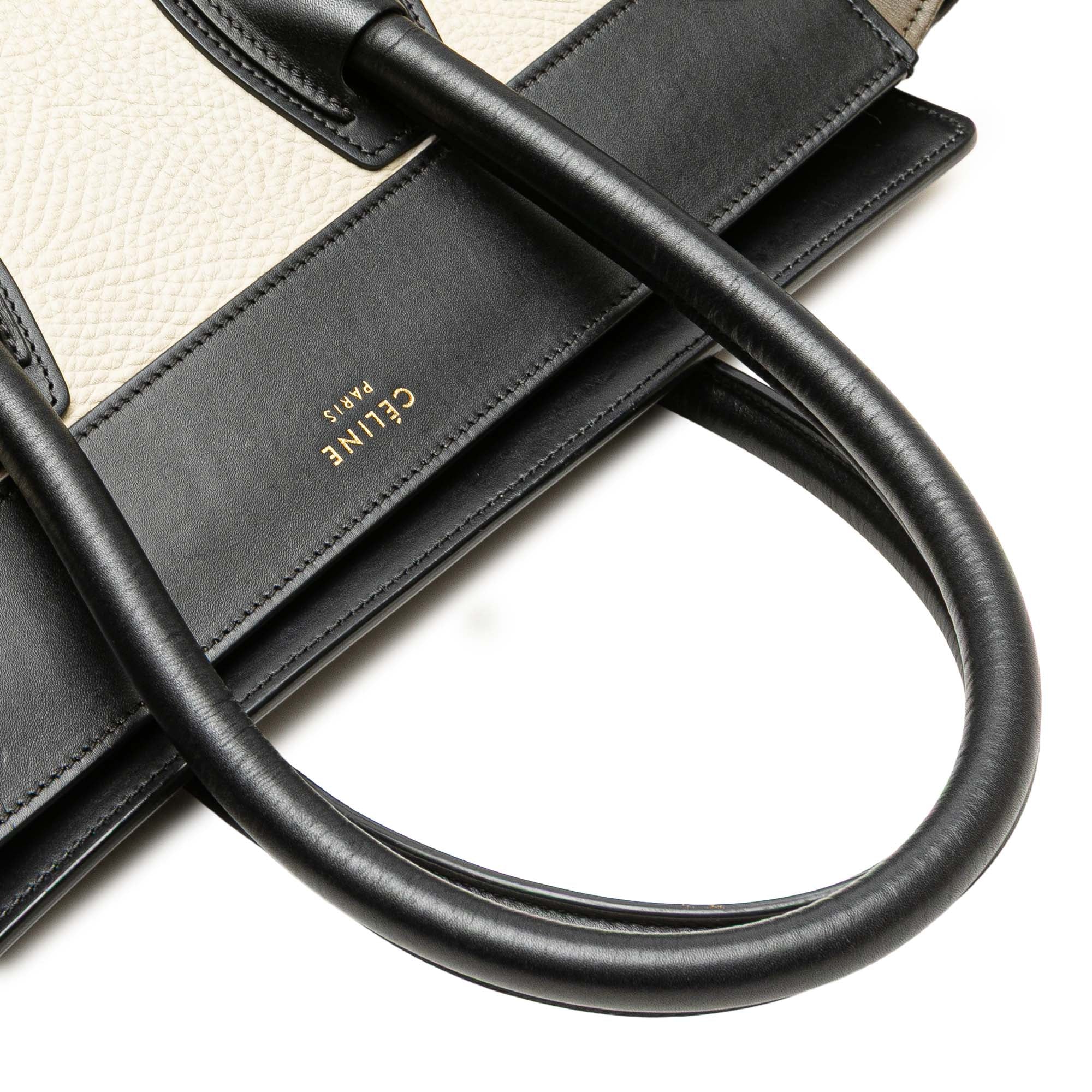 Mini Tricolor Calfskin Luggage Tote