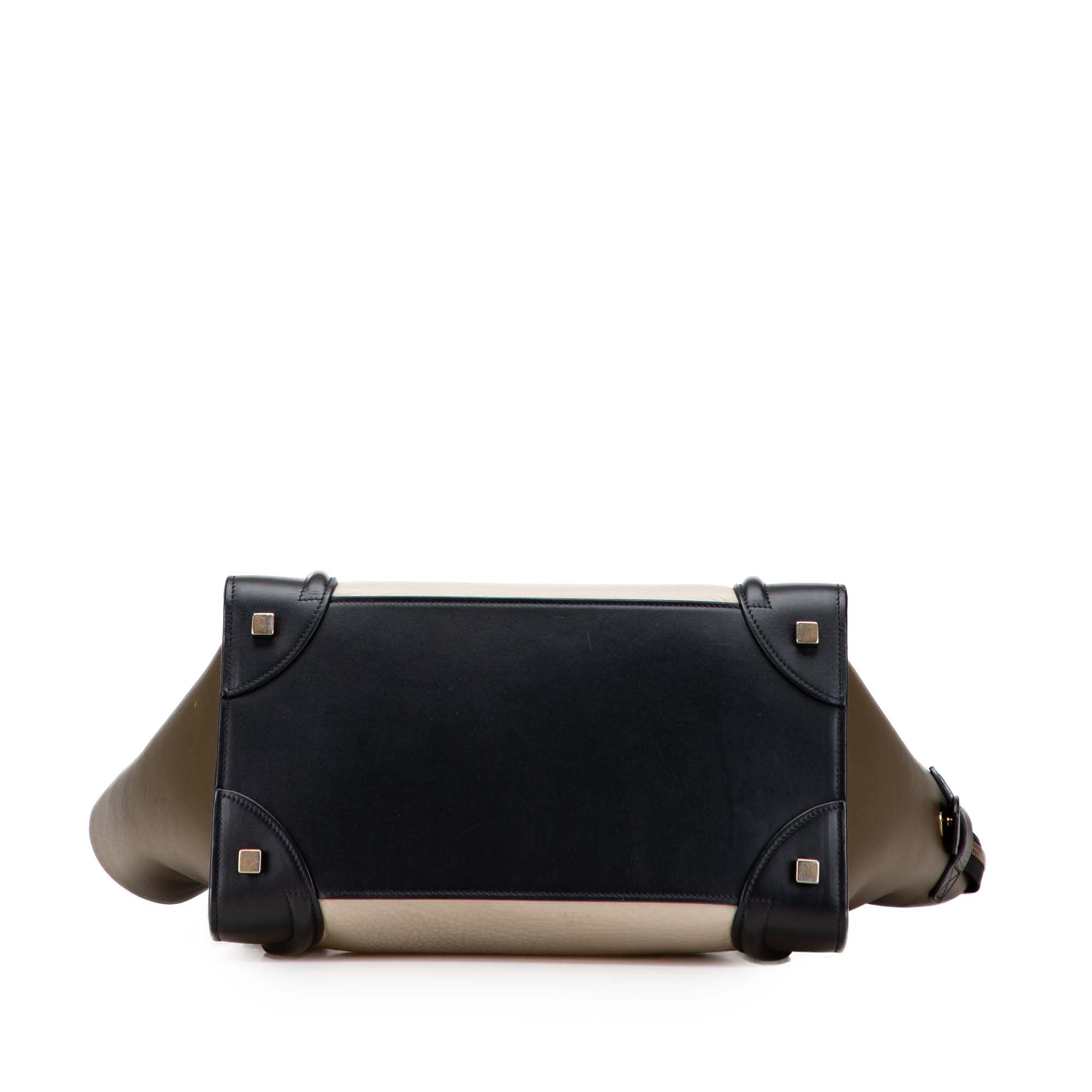 Mini Tricolor Calfskin Luggage Tote