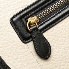 Mini Tricolor Calfskin Luggage Tote