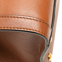 Small Leather Bamboo Diana Satchel