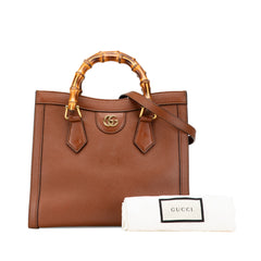 Small Leather Bamboo Diana Satchel