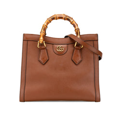 Small Leather Bamboo Diana Satchel