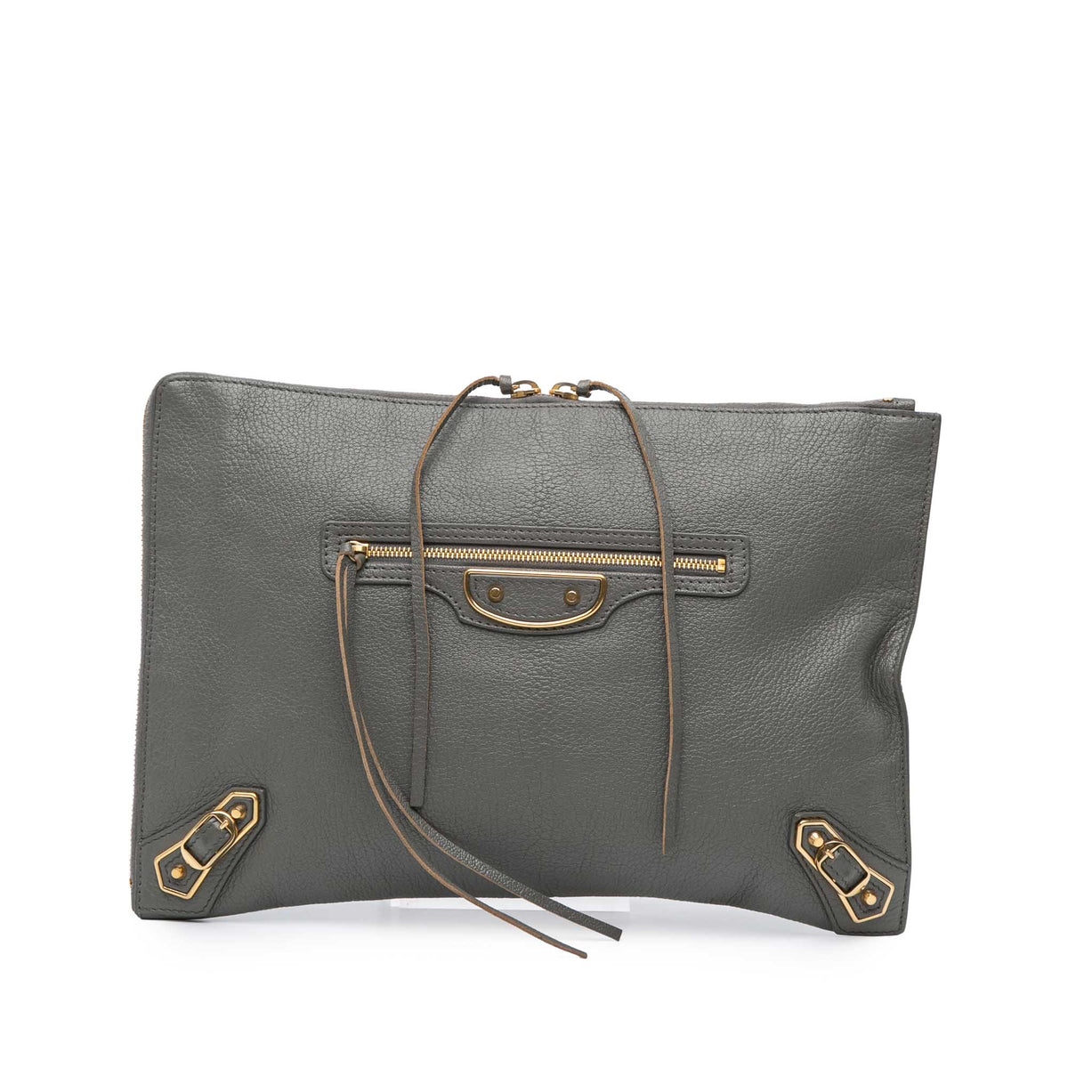 Lambskin Motocross Metallic Edge Flat Clutch