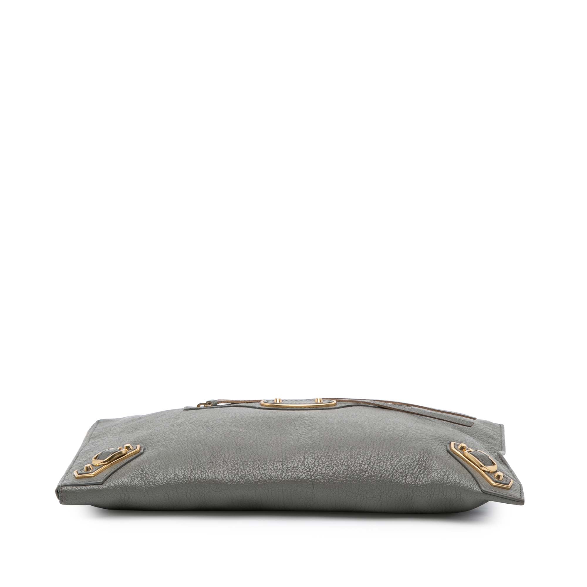 Lambskin Motocross Metallic Edge Flat Clutch