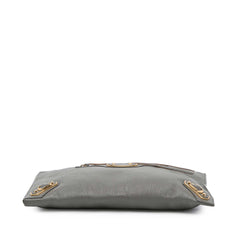 Lambskin Motocross Metallic Edge Flat Clutch