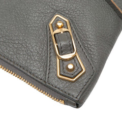 Lambskin Motocross Metallic Edge Flat Clutch