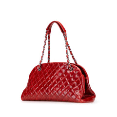Large Glazed Calfskin Mademoiselle Bowling Bag
