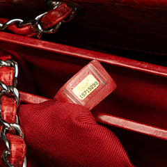 Large Glazed Calfskin Mademoiselle Bowling Bag