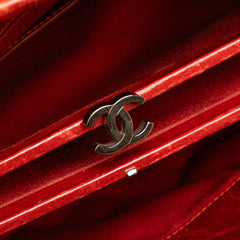 Large Glazed Calfskin Mademoiselle Bowling Bag