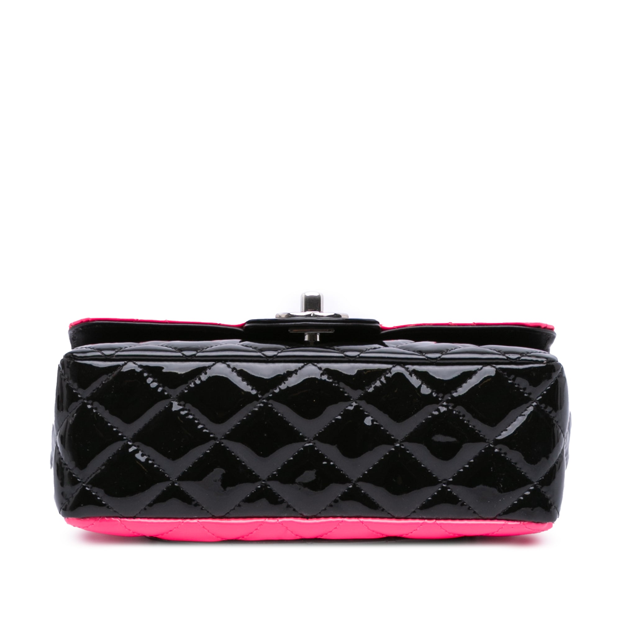 Mini Rectangular Classic Bicolor Patent Single Flap