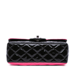 Mini Rectangular Classic Bicolor Patent Single Flap