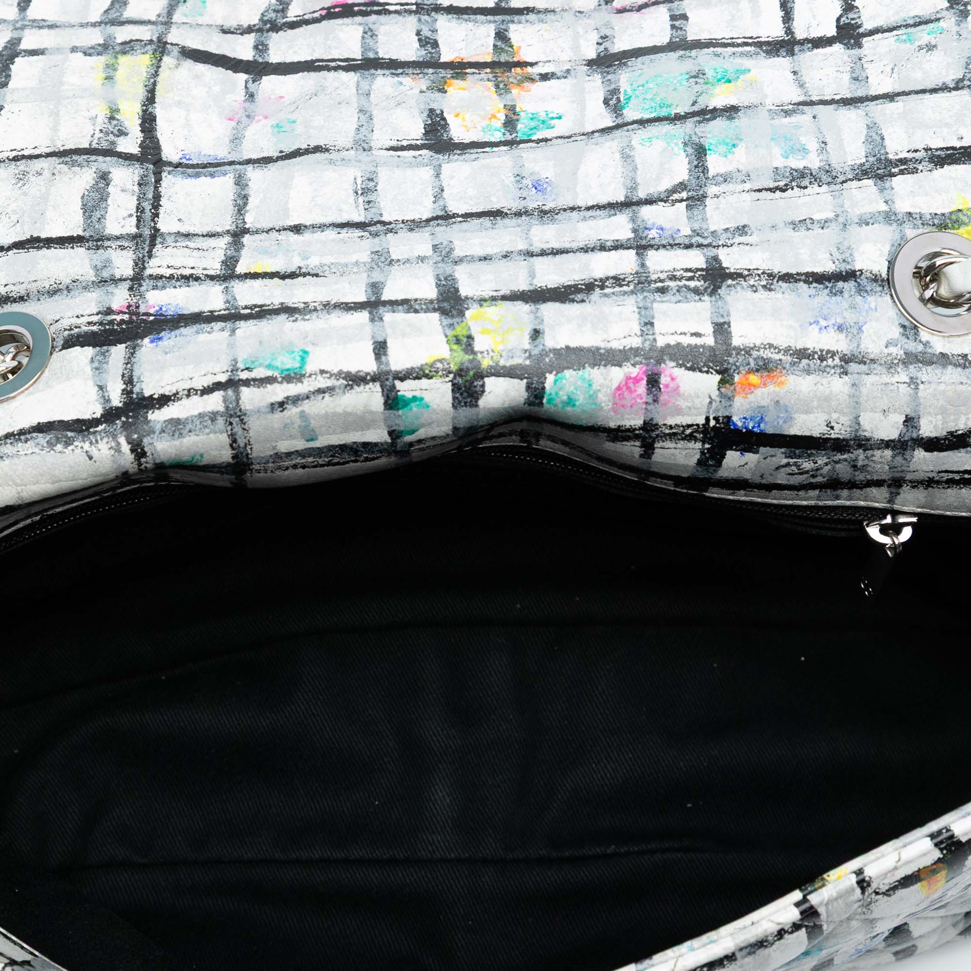 Medium Calfskin Hand Painted Graffiti Flap