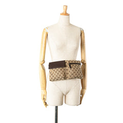 GG Canvas Double Pocket Belt Bag