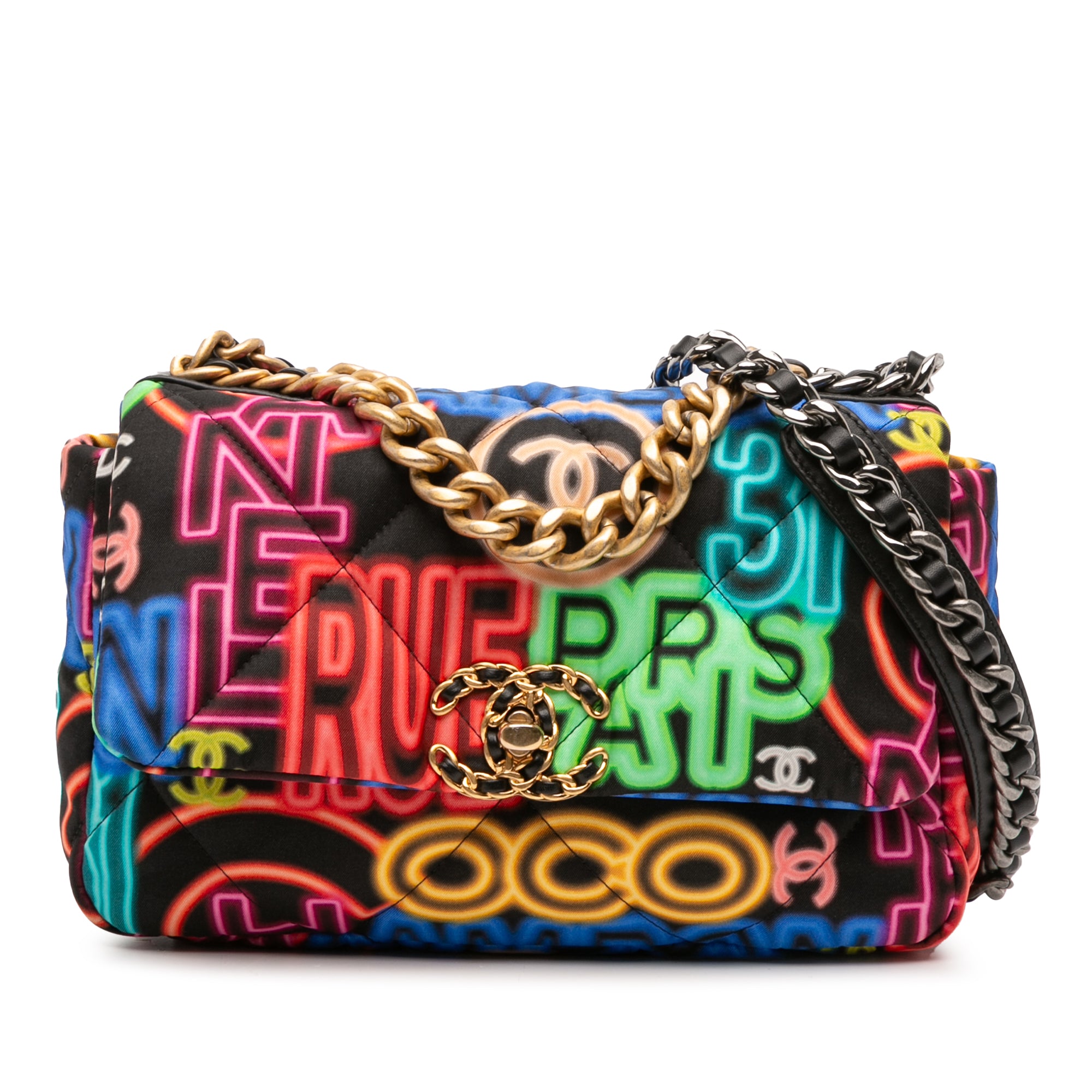Medium Printed Nylon Graffiti 19 Flap