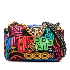 Medium Printed Nylon Graffiti 19 Flap