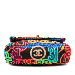 Medium Printed Nylon Graffiti 19 Flap