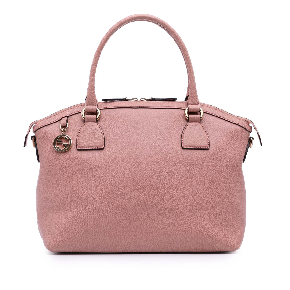 Medium Leather GG Charm Dome Satchel