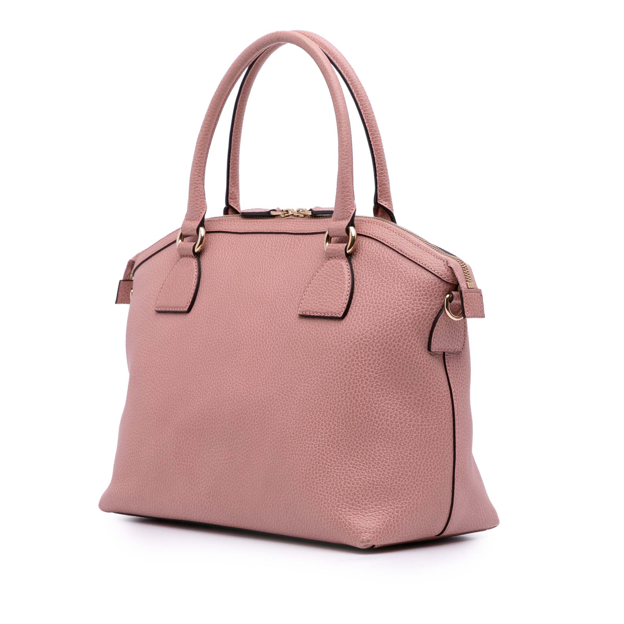 Medium Leather GG Charm Dome Satchel