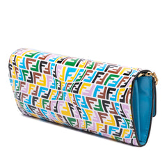 Sarah Coleman Micro FF Embossed Calfskin Fish Eye Vertigo Wallet On Chain