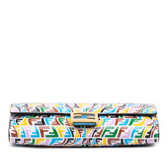 Sarah Coleman Micro FF Embossed Calfskin Fish Eye Vertigo Wallet On Chain
