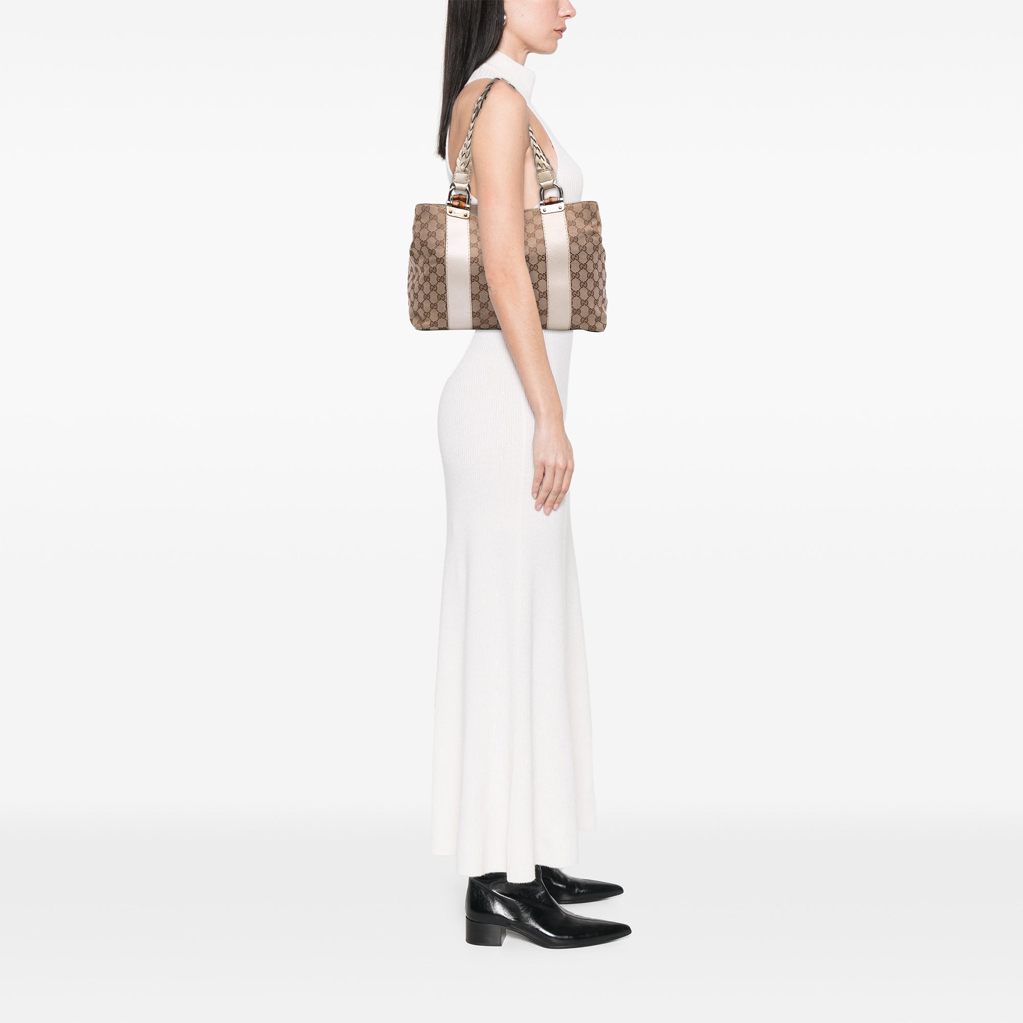 Medium GG Canvas Bamboo Libeccio Tote