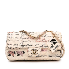 Small Quilted Nylon Printed Rue Cambon Flap