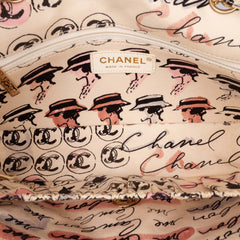 Small Quilted Nylon Printed Rue Cambon Flap