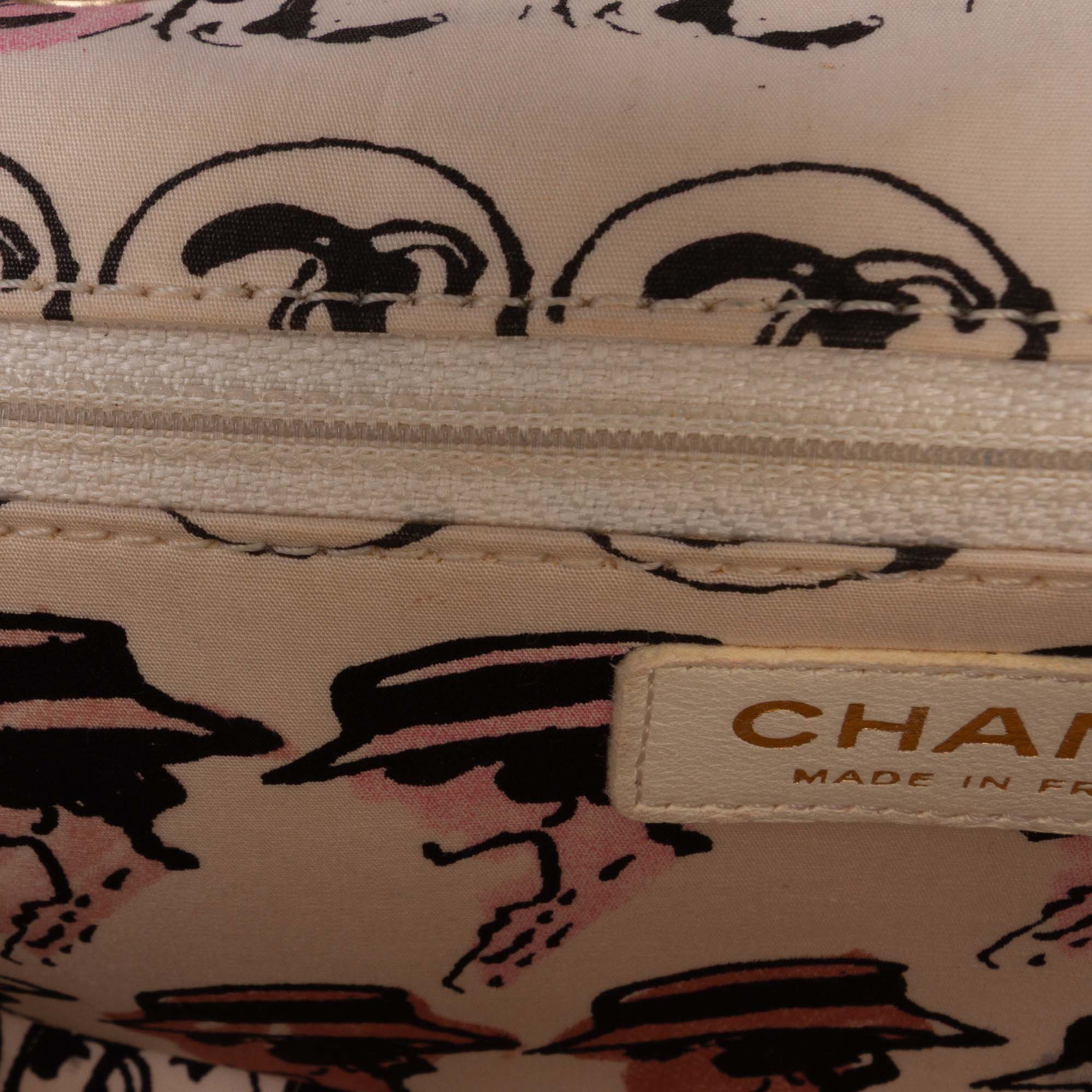 Small Quilted Nylon Printed Rue Cambon Flap