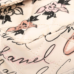 Small Quilted Nylon Printed Rue Cambon Flap