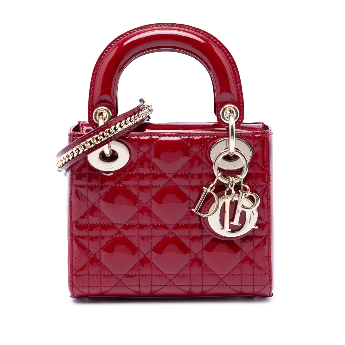 Mini Patent Cannage Lady Dior