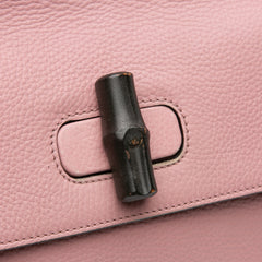 Medium Leather Bamboo Daily Satchel