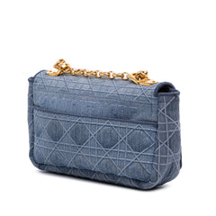 Small Denim Cannage Caro Bag