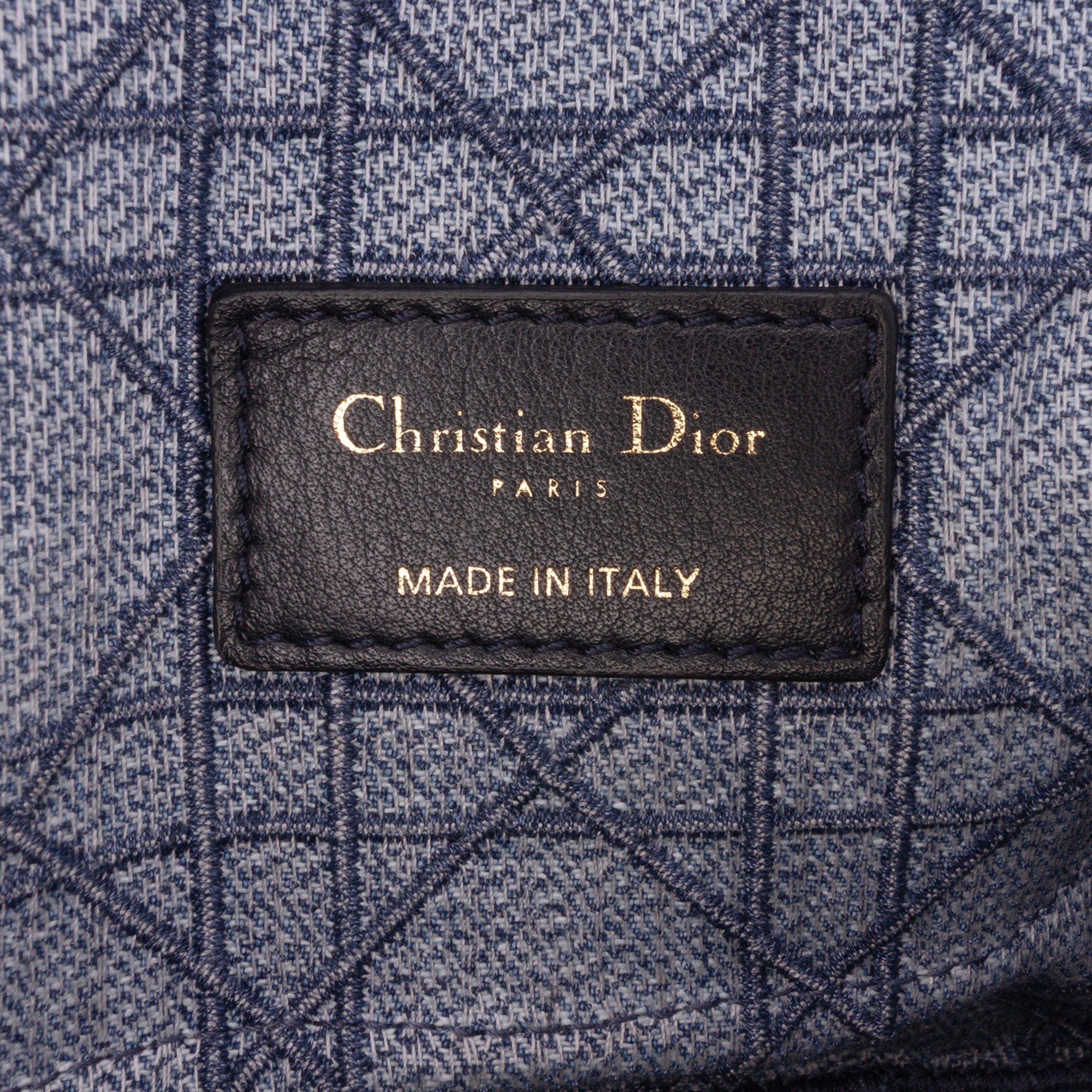 Small Denim Cannage Caro Bag