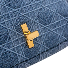 Small Denim Cannage Caro Bag