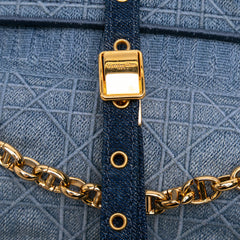 Small Denim Cannage Caro Bag