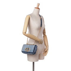 Small Denim Cannage Caro Bag