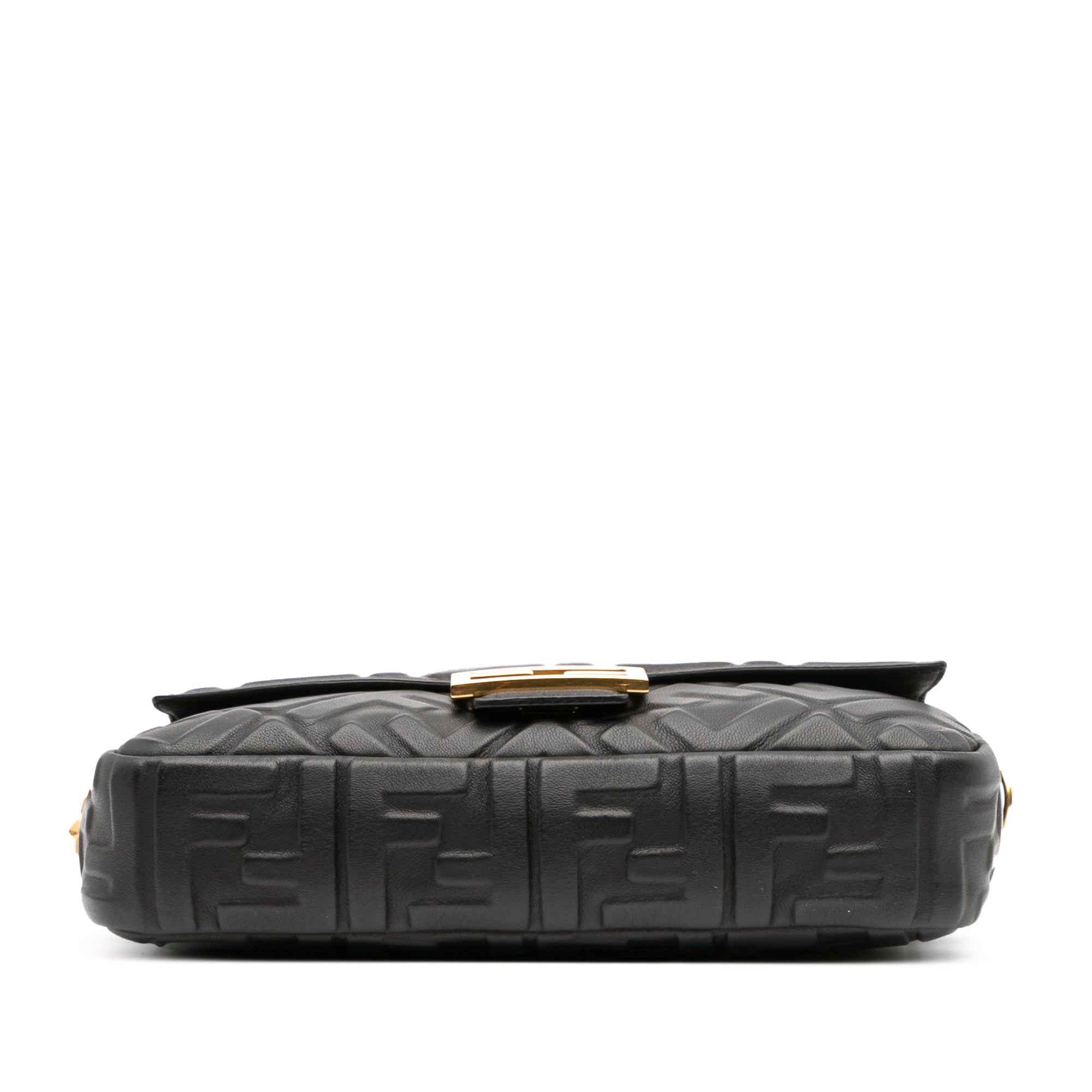 Zucca Embossed Leather Baguette Satchel